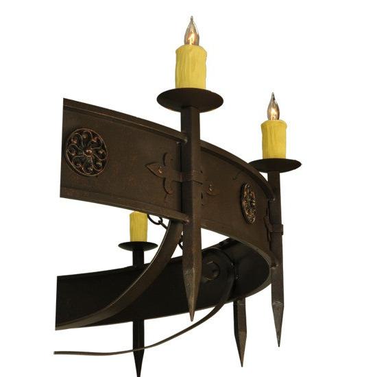 2nd Ave Lighting Warwick 72" 12 LT With Downlights Chandelier in Gilded Tobacco Finish