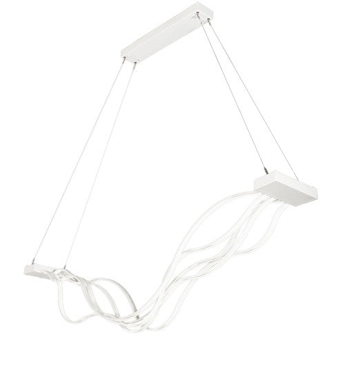 2nd Ave Lighting Wave 84" Long Pendant in White Finish
