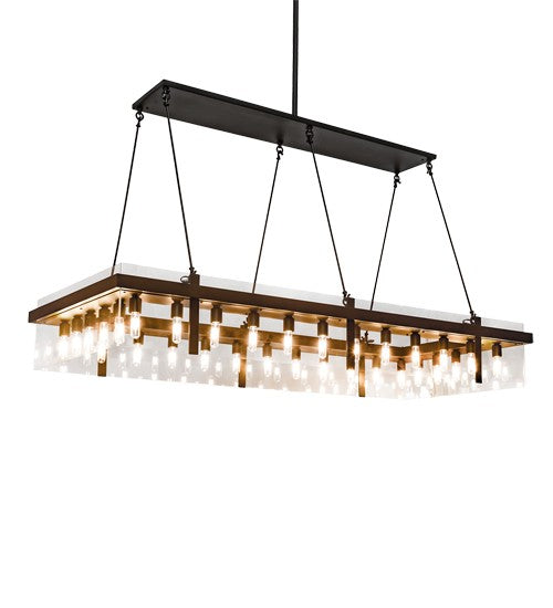 2nd Ave Lighting Wendell 84" Long Pendant in Textured Black Finish