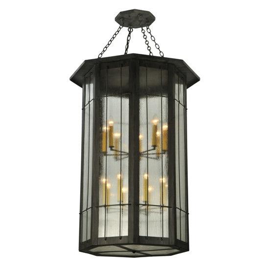 2nd Ave Lighting West Albany 38" 16 LT Pendant in Antique Iron Gate Finish
