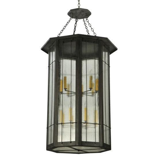 2nd Ave Lighting West Albany 38" 16 LT Pendant in Antique Iron Gate Finish