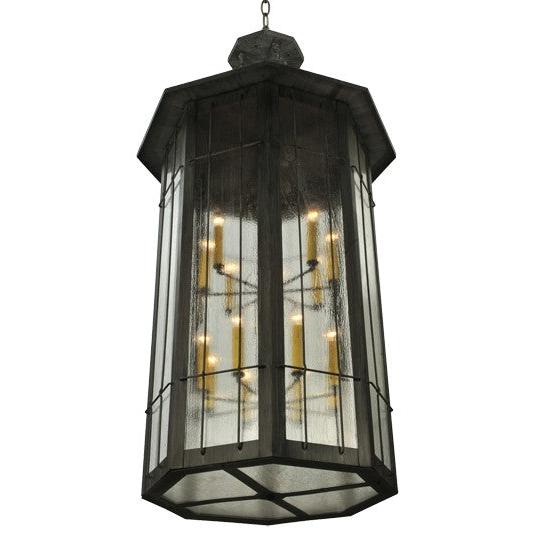 2nd Ave Lighting West Albany 38" 16 LT Pendant in Antique Iron Gate Finish