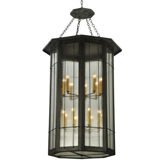 2nd Ave Lighting West Albany 38" 16 LT Pendant in Antique Iron Gate Finish