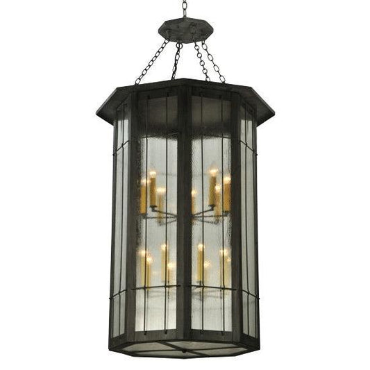 2nd Ave Lighting West Albany 38" 16 LT Pendant in Antique Iron Gate Finish