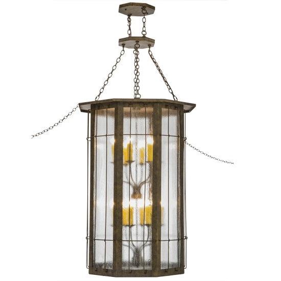 2nd Ave Lighting West Albany 38" Wide 16 Light Pendant With Antiquity Finish