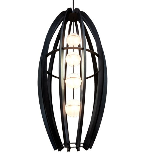 2nd Ave Lighting Willowbend 72" Zeppelin Pendant in Textured Black Finish