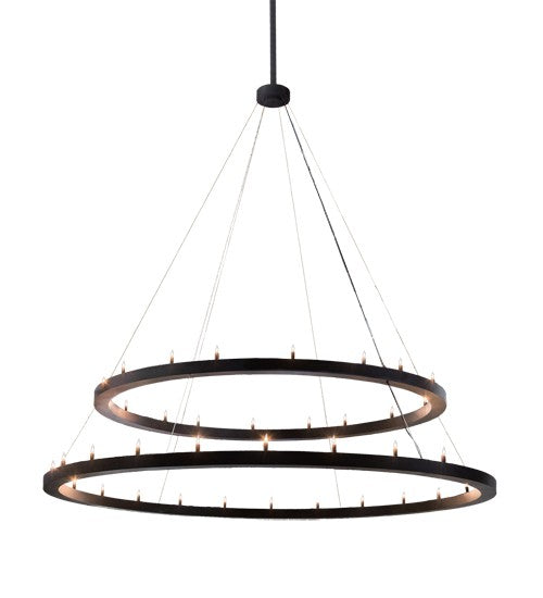 2nd Ave Lighting Willowbend Loxley 120" Pendant in Textured Black Finish