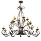 2nd Ave Lighting Windsor 54" Long 18 Light Oblong Chandelier in Cajun Spice Finish