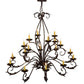 2nd Ave Lighting Windsor 54" Long 18 Light Oblong Chandelier in Cajun Spice Finish