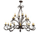 2nd Ave Lighting Windsor 54" Long 18 Light Oblong Chandelier in Cajun Spice Finish
