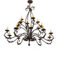2nd Ave Lighting Windsor 54" Long 18 Light Oblong Chandelier in Cajun Spice Finish