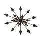 2nd Ave Lighting Windsor 54" Long 18 Light Oblong Chandelier in Cajun Spice Finish