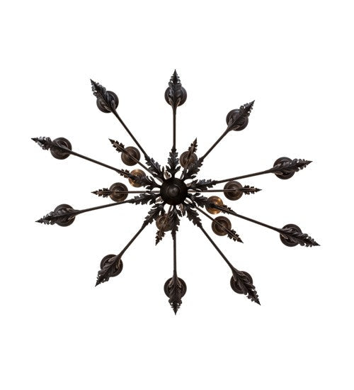 2nd Ave Lighting Windsor 54" Long 18 Light Oblong Chandelier in Cajun Spice Finish