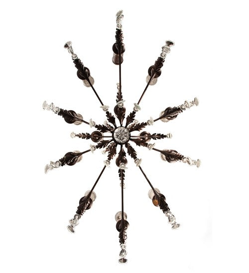 2nd Ave Lighting Windsor 60" Long 14 Light Oblong Chandelier in Mahogany Bronze Finish