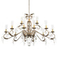 2nd Ave Lighting Windsor 62" Long 14 Light Oblong Chandelier in Tuscan Ivory Finish