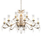 2nd Ave Lighting Windsor 62" Long 14 Light Oblong Chandelier in Tuscan Ivory Finish