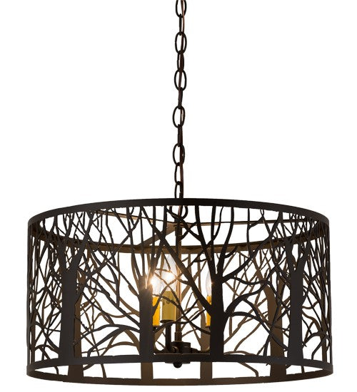 2nd Ave Lighting Winter Maple 20" Wide Pendant in Oil Rubbed Bronze Finish