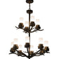 2nd Ave Lighting Winter Solstice 30" Wide 12 LT Chandelier in Antique Copper Finish