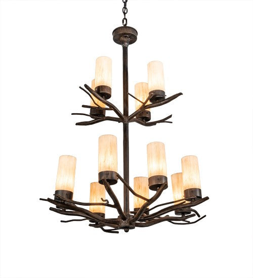 2nd Ave Lighting Winter Solstice 30" Wide 12 Light Chandelier in Classic Rust Finish
