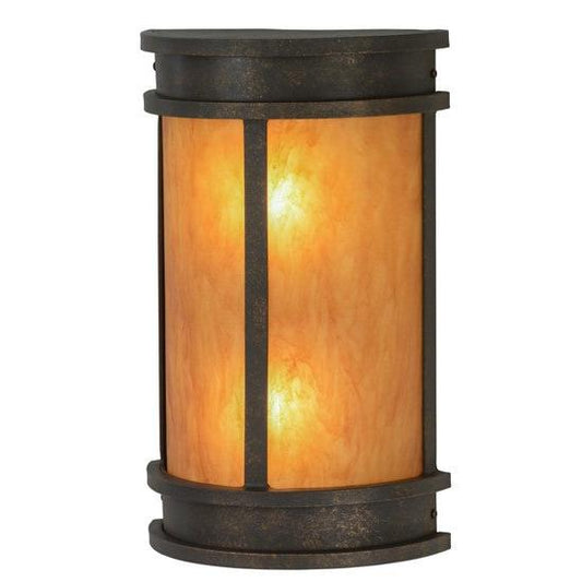 2nd Ave Lighting Wyant 10" Wide Pocket Lantern Wall Sconce in Gilded Tobacco