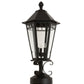 2nd Ave Lighting Yorkshire 14" Lantern Post Mount in Textured Black Finish
