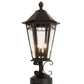 2nd Ave Lighting Yorkshire 14" Lantern Post Mount in Textured Black Finish