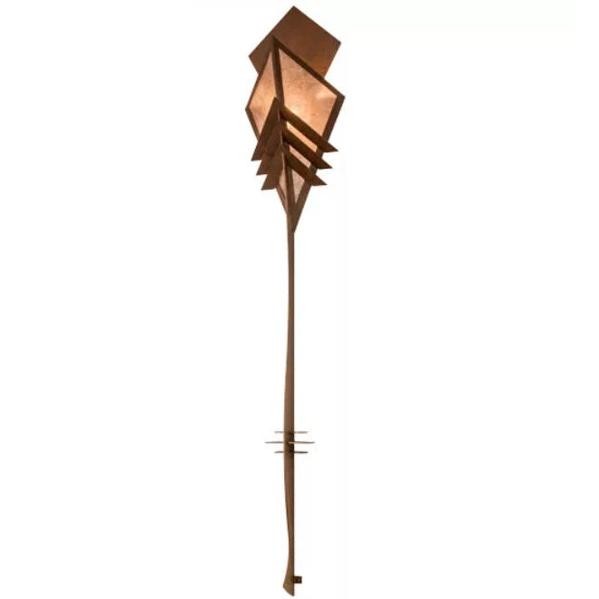 2nd Ave Lighting Zaira 16" 1-Light Diamond Shape Diffuser Rusty Nail Frame Wall Sconce