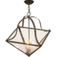 2nd Ave Lighting Zale 20" Square Inverted Pendant in Gilded Tobacco Finish