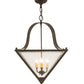 2nd Ave Lighting Zale 20" Square Inverted Pendant in Gilded Tobacco Finish