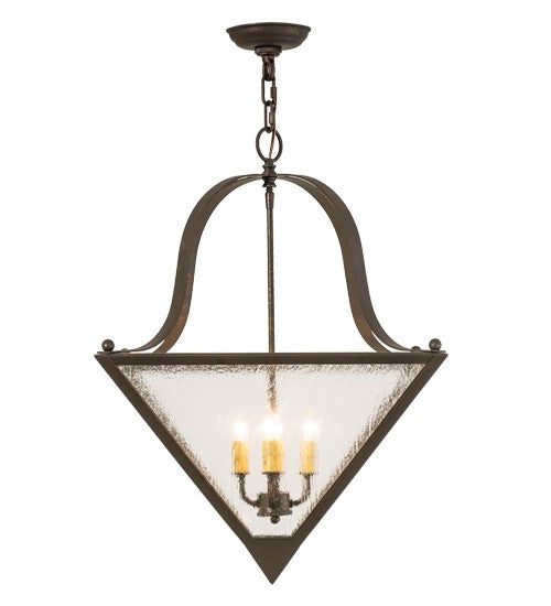 2nd Ave Lighting Zale 20" Square Inverted Pendant in Gilded Tobacco Finish