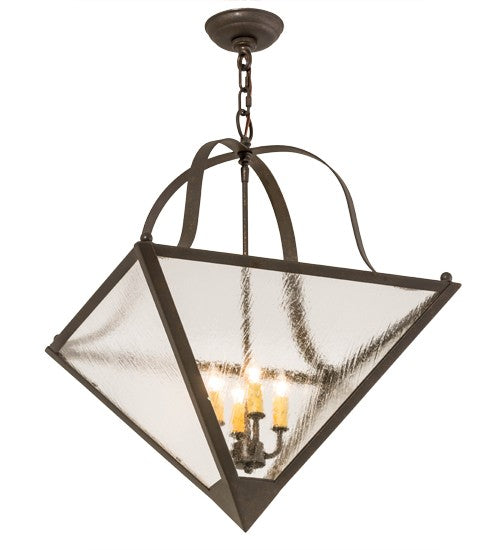 2nd Ave Lighting Zale 20" Square Inverted Pendant in Gilded Tobacco Finish