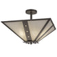 2nd Ave Lighting Zandra 24" Semi-Flushmount in Bronze Metallic Finish