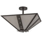 2nd Ave Lighting Zandra 24" Semi-Flushmount in Bronze Metallic Finish