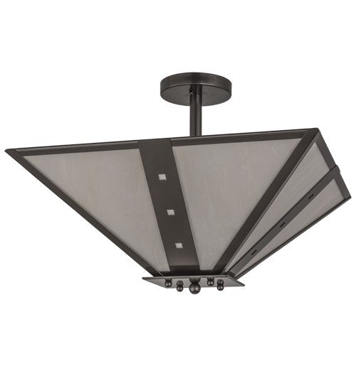 2nd Ave Lighting Zandra 24" Semi-Flushmount in Bronze Metallic Finish