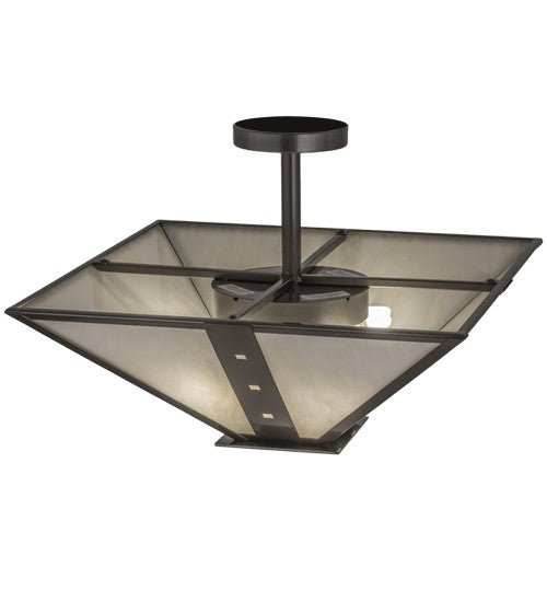 2nd Ave Lighting Zandra 24" Semi-Flushmount in Bronze Metallic Finish