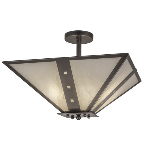2nd Ave Lighting Zandra 24" Semi-Flushmount in Bronze Metallic Finish
