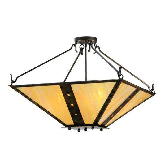 2nd Ave Lighting Zandra 30" Semi-Flushmount in Antique Black Finish