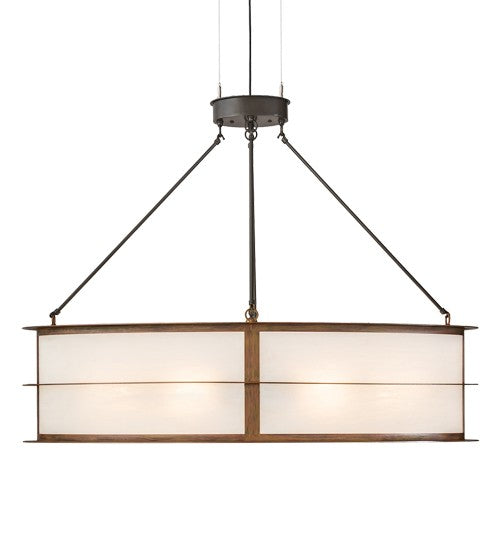 2nd Ave Lighting Zarkov 48" Long Pendant in BrownFaux Maple Wood Finish
