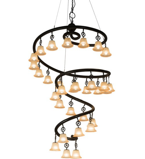 2nd Ave Lighting Zikloi 60" Wide 30 LT Chandelier in Solar Black Finish