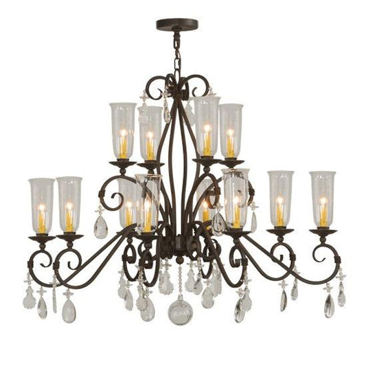 2nd Ave Lighting Zola 48" Wide 12 LT two Tier Chandelier in Cajun Spice Finish