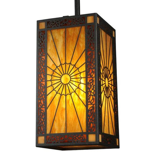 2nd Ave Lighting Zuvan 8" Mini Pendant in Chestnut Finish