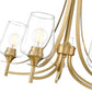 Z-Lite Joliet 25" 5-Light Burnished Brass Steel Frame Clear Glass Shade Chandelier