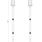 Z-Lite Fortis 5031PHBR-5009P96-BK 2-Light Aluminum Sand Black Frame Clear Ribbed Glass Shade Outdoor Post Mounted Fixture