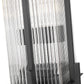 Z-Lite Fortis 5031PHBR-5012P-BK 2-Light Aluminum Sand Black Frame Clear Ribbed Glass Shade Outdoor Post Mounted Fixture