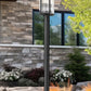 Z-Lite Fortis 5031PHBR-5012P-BK 2-Light Aluminum Sand Black Frame Clear Ribbed Glass Shade Outdoor Post Mounted Fixture