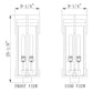 Z-Lite Fortis 5031PHBS-BK 2-Light Aluminum Sand Black Frame Clear Ribbed Glass Shade Outdoor Post Mounted Fixture