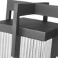Z-Lite Fortis 5031PHBS-SQPM-BK 2-Light Aluminum Sand Black Frame Clear Ribbed Glass Shade Outdoor Pier Mounted Fixture