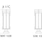 Z-Lite Fortis 5031PHBS-SQPM-BK 2-Light Aluminum Sand Black Frame Clear Ribbed Glass Shade Outdoor Pier Mounted Fixture