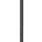 Z-Lite Fortis 5031PHXLR-5010P-BK 3-Light Aluminum Sand Black Frame Clear Ribbed Glass Shade Outdoor Post Mounted Fixture