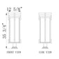 Z-Lite Fortis 5031PHXLR-533PM-BK 3-Light Aluminum Sand Black Frame Clear Ribbed Glass Shade Outdoor Post Mounted Fixture